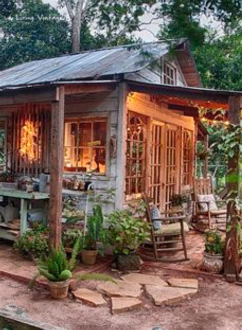 Pin By Shash On Dream Cabins Rustic Shed Shed Decor Backyard