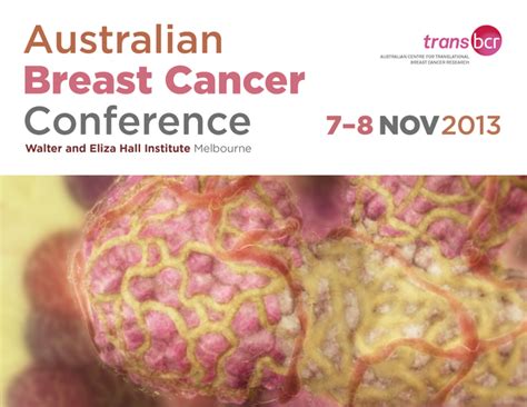 Breast cancer can have different symptoms for different people. Australian Breast Cancer Conference 2013