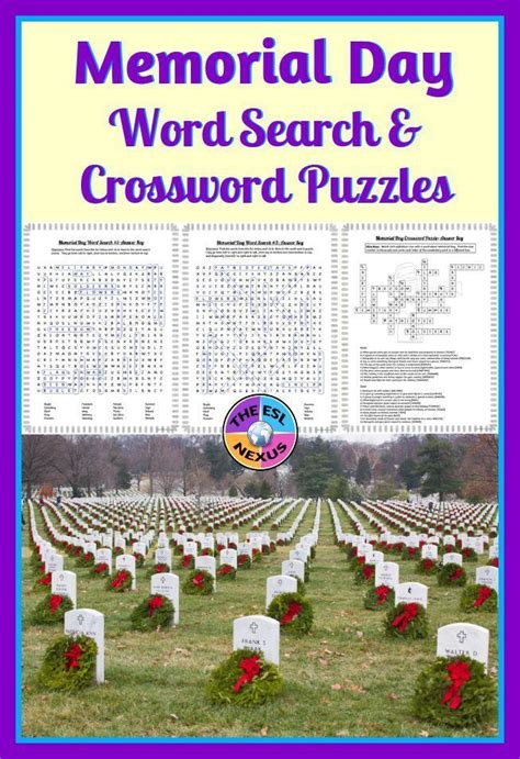 Memorial Day Word Search And Crossword Puzzles Print And Paperless