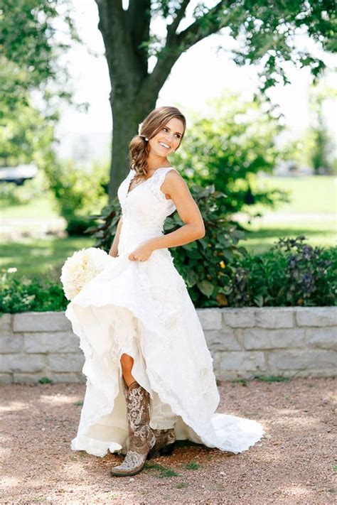 Bridal Lookbook Country Wedding Dresses With Cowboy Boots A Southern