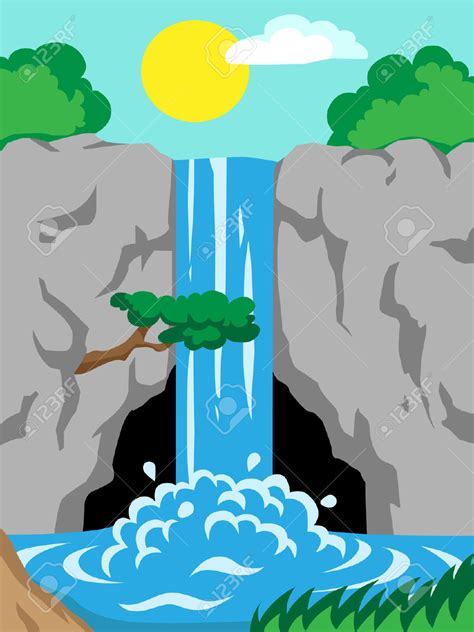 Waterfall Clipart Preview Waterfall Vector Hdclipartall