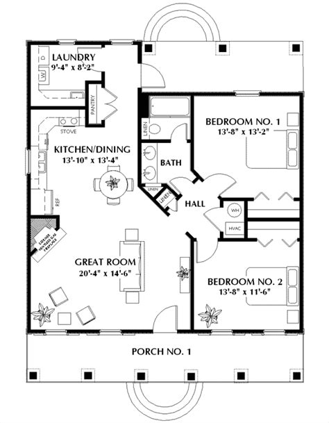 Skylight from free range homes. One-Story Style House Plan 64528 with 2 Bed , 1 Bath ...