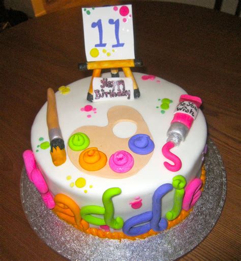 Paint Themed Birthday Cake — Birthday Cakes Art Birthday Cake Art