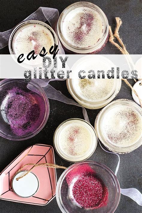 Easy Diy Glitter Candles Perfect For T Giving Simple To Customize