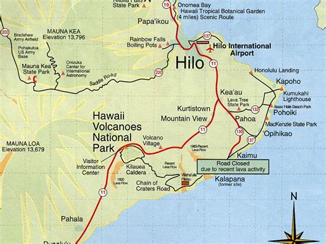 Image Map Of Hilo Area Hawaii