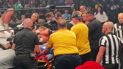 Robert Greene On Twitter Jungle Boy Stretchered Out After AEWonTV