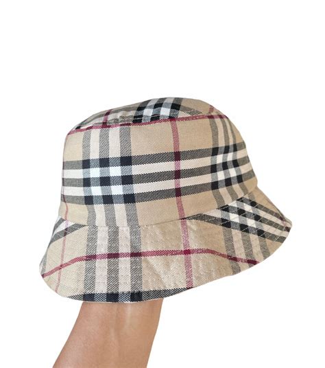 Vintage Burberry Nova Check Bucket Hat Etsy