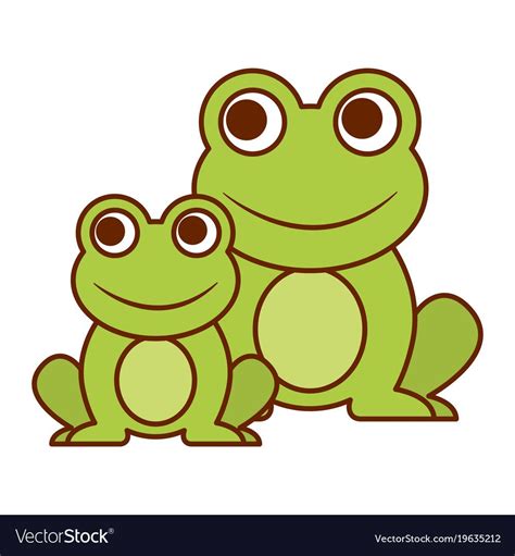 Frogs Cute Animal Sitting Cartoon Royalty Free Vector Image Sequencing