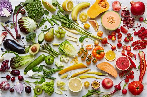 Fruit And Vegetable Rainbow Vegetarian Foodys