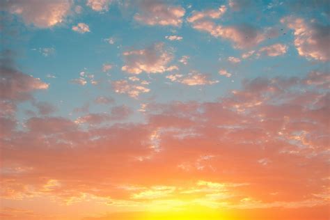 Orange And Blue Sky With Clouds Photo Free Nature Image On Unsplash
