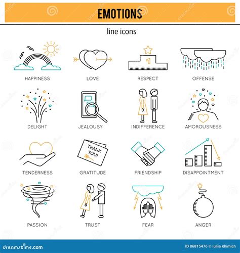 Feelings And Emotions Set Stock Vector Illustration Of Leader 86815476