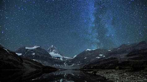 Starring Night At Mt Assiniboine Photograph By Mengzhonghua