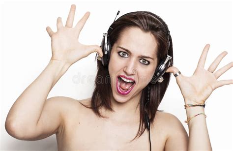 Funny Girl Making A Prank Stock Image Image Of Looking 42140145