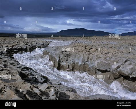 Wild Glacial River Hvita Husafell Iceland Stock Photo Alamy