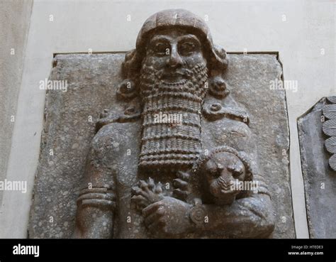 The Hero Overpowering A Lion Identified With Gilgamesh Palace Of