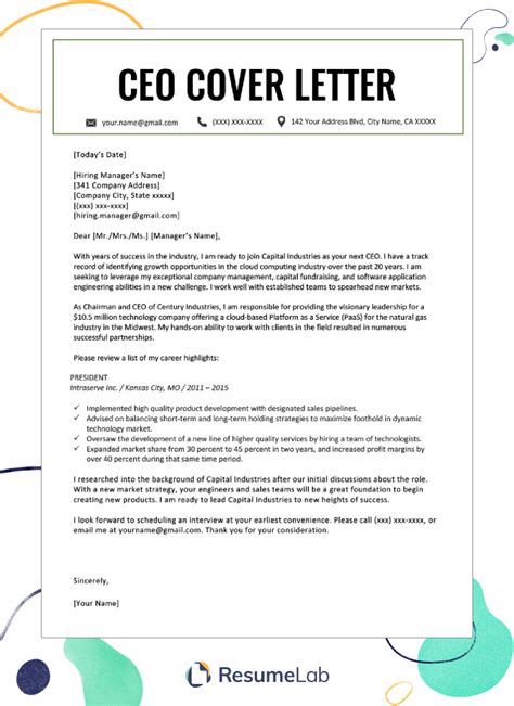 Free Word Cover Letter Template