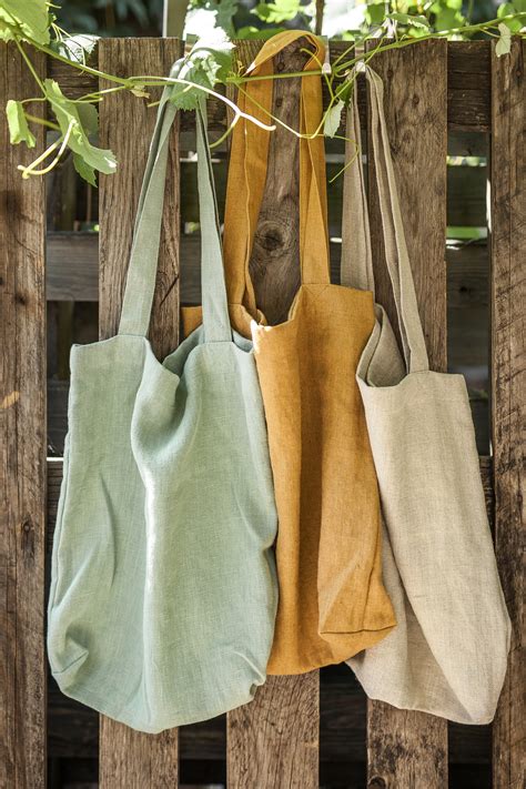 Linen Tote Bag Undyed Linen Bag Natural Summer Bag For Women Etsy