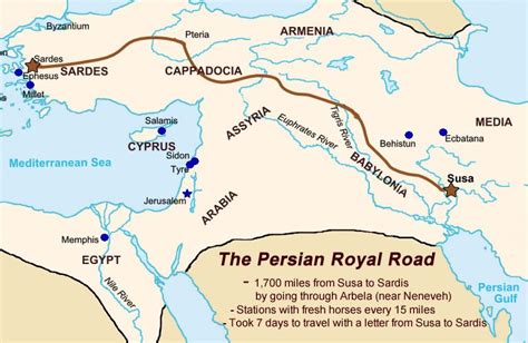 Persian Empire Map Royal Road