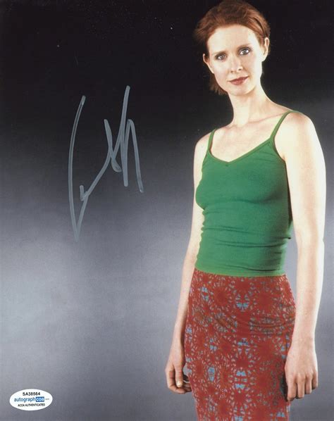 cynthia nixon signed sex and the city 8x10 photo 2 acoa autographia