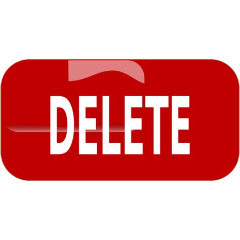 Red Delete Rectangle Button Png Svg Clip Art For Web Download Clip