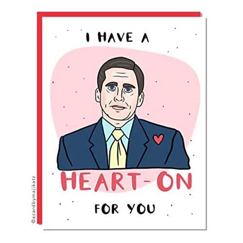 Michael Scott Heart On Funny Nerdy The Office Valentines Day