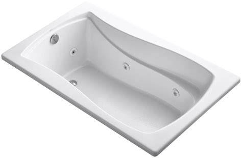 Whirlpools, bubblemassage, effervescence, baths, and vibracoustic. Kohler K-1239-0 White Mariposa Collection 60" Drop In ...