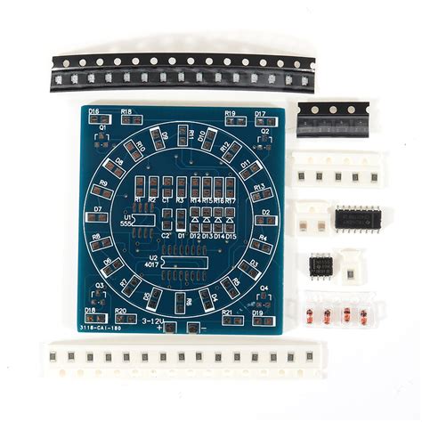 DIY SMD Component Soldering Practice Board Mini PCB Rotating LED Flash