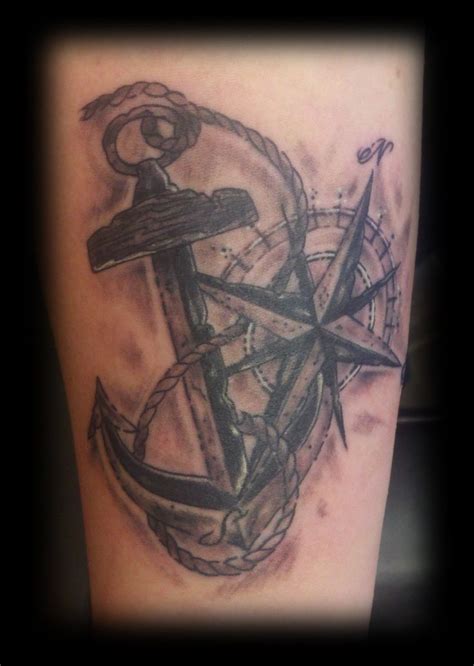 Anchor And Compass Tattoo Anchor Tattoos Tattoo Designs Tattoos