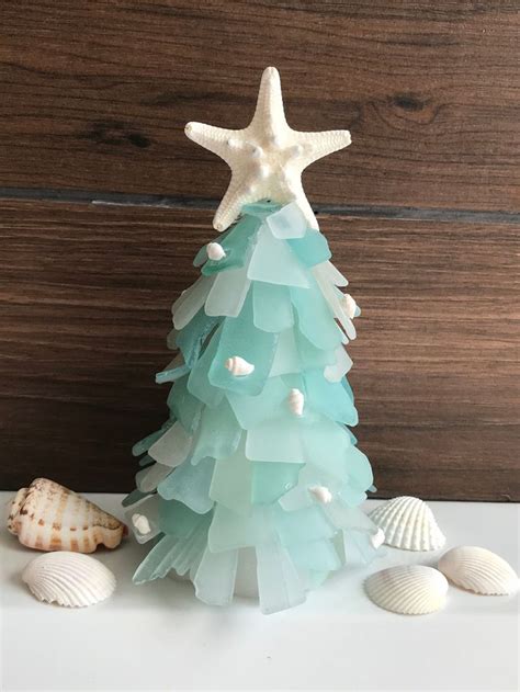 Seaglass Christmas Trees Beach Glass Tree Genuine Sea Glass Etsy