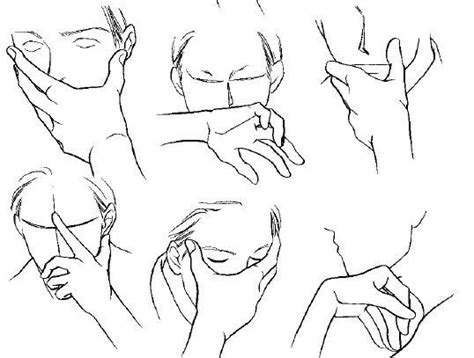 손그림자료 네이버 블로그 Hand Drawing Reference Hands On Face Guy Drawing