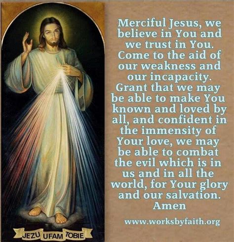 Believe Divine Mercy Divine Mercy Chaplet Spiritual Prayers