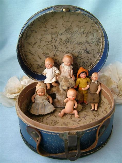 2 Porcelain Doll Miniature Old English Children Vintage Dolls Artisan