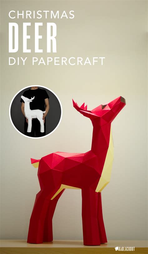 Deer Papercraft Papercraft Deer Diy Deer Low Poly Deer Deer