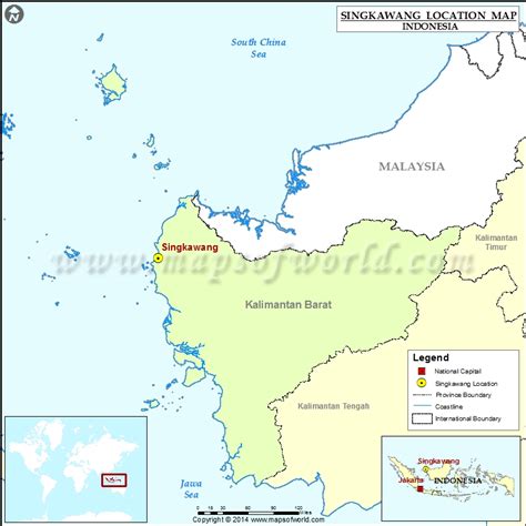 Where Is Singkawang Location Of Singkawang In Indonesia Map