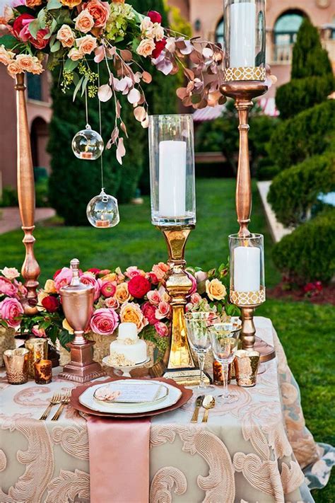 To take your event to the next level, shortlist vendors that cater to your wedding theme, check out their portfolio and read their past customer reviews. 40 Rose Gold Metallic Wedding Color Ideas - Hi Miss Puff