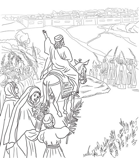 Palm Sunday Coloring Lesson | Kids Coloring Page – Coloring Lesson