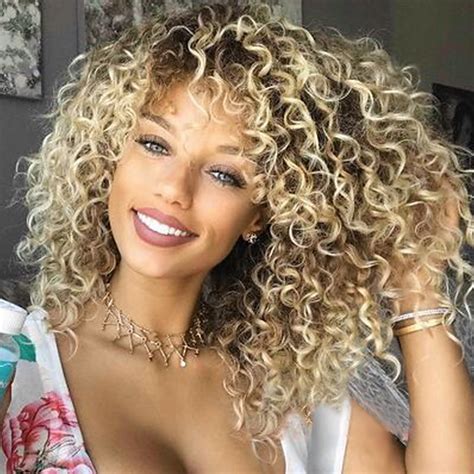 Perruque Synthétique Afro Kinky Curly Shakira Très Frisé Afro Bob Coupe