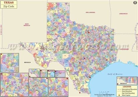 Texas Zip Code Map Texas Postal Code Zip Code Map Map Coding