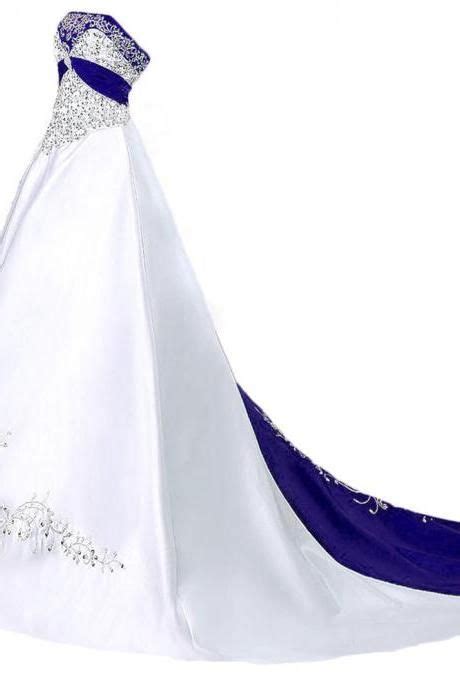Royal Blue And Silver Wedding Gowns Wedding