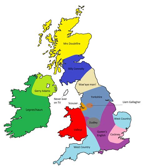 English Accents And Dialects Around The World Vivid Maps