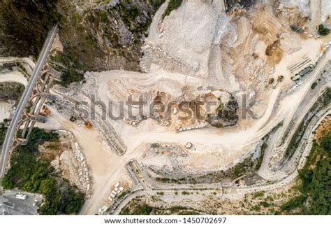 Aerial View Carrara Marble Quarry Apuan Stock Photo 1450702697