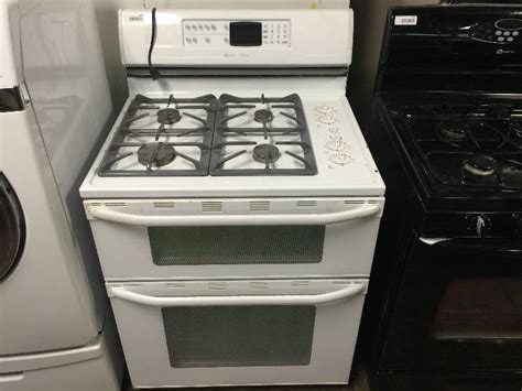 Maytag Gemini 30 White Double Oven Freestanding Gas Range Home
