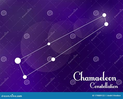 The Constellation Chamaeleon Vector Illustration