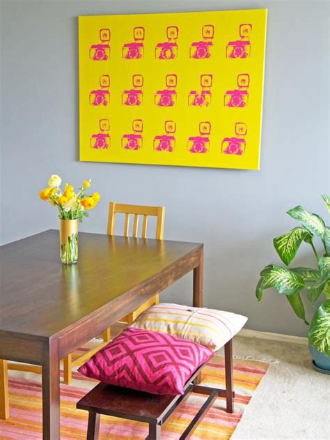 Diy Wall Decor Make Faux Screenprinted Pop Art With Images Wall