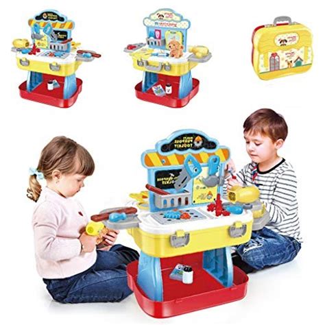3 In 1 Suitcase Playset 49pcs Portable Role Play Educational Toy