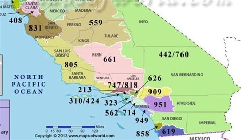 Socal California Map Southern California Area Codes Health