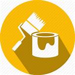 Icon Flat Paint Building Roller Repairs Icons