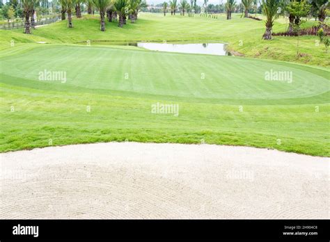 Golf Courses Green Grass Stock Photo Alamy
