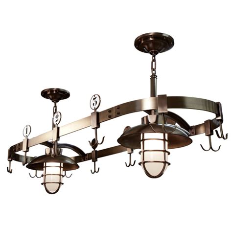 The pot rack simply hangs from the ceiling of your kitchen, freeing up valuable storage space by offering an area also, make sure you don't block ceiling lights or natural light sources. Urban Archaeology | Pot Rack with Lakeside Lights