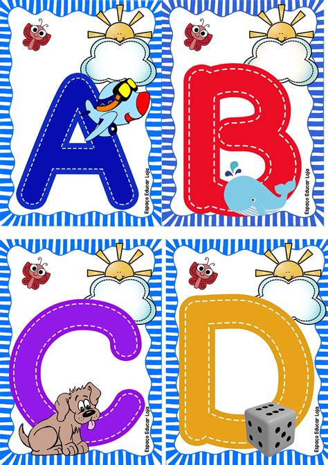 Alfabeto Ilustrado Bastão Colorido Infantil Pdf Digital Elo7